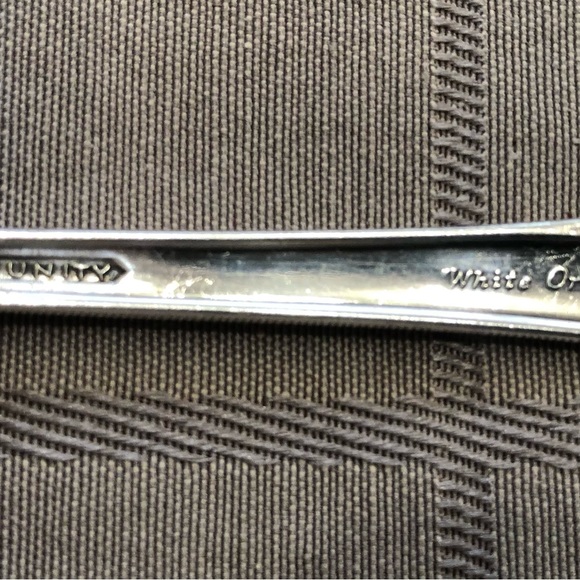 White Orchid by Community Pierced Tablespoon/Serving Spoon 8 1/4" Silverplated - Picture 9 of 9